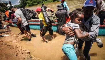 Migrants in Darien, Panama. 
