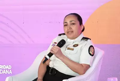 Disly Paz, de la Policía Nacional Civil de Guatemala.